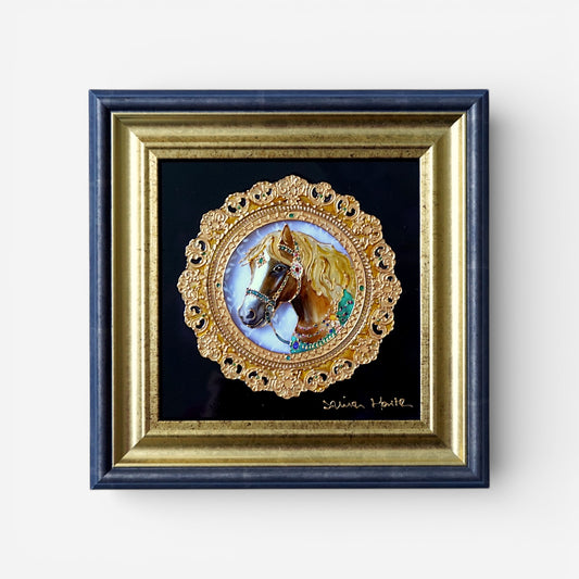 Guardian Horse “守り馬” gold frame