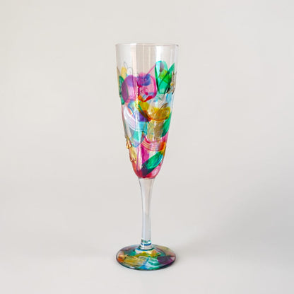 Doodle happy champagne glass